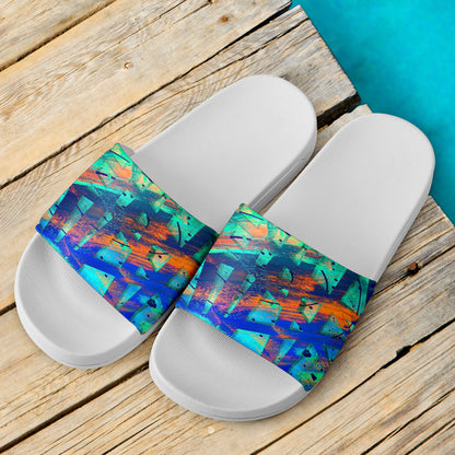 Gavin Scott Slide On Sandals - White