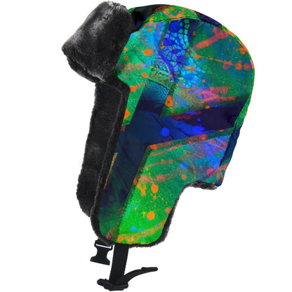 Gavin Scott Funky Faux Fur Trapper Hat (Genderless One Size)