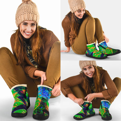 Gavin Scott Funky Faux Fur Slip-on Boots