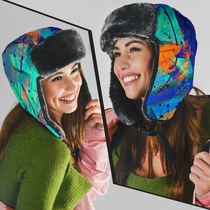 Gavin Scott Funky Faux Fur Trapper Hat (Genderless One Size)