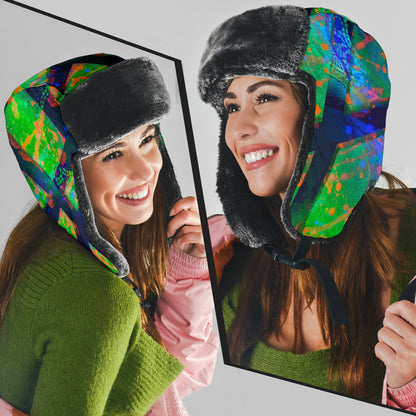 Gavin Scott Funky Faux Fur Trapper Hat (Genderless One Size)