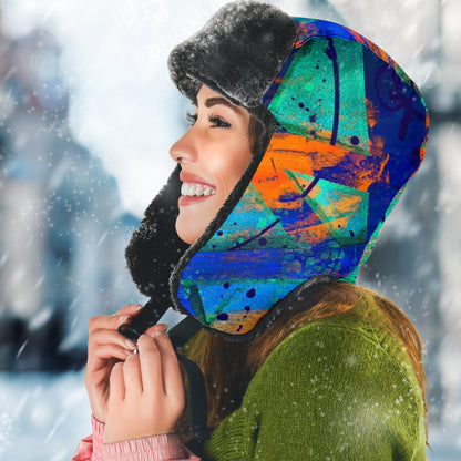 Gavin Scott Funky Faux Fur Trapper Hat (Genderless One Size)