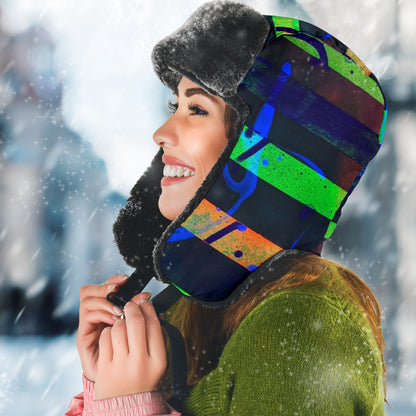 Gavin Scott Funky Faux Fur Trapper Hat (Genderless One Size)