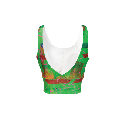 Gavin Scott Longline V-Shape-Back Sports Bra-Butter Soft Texture