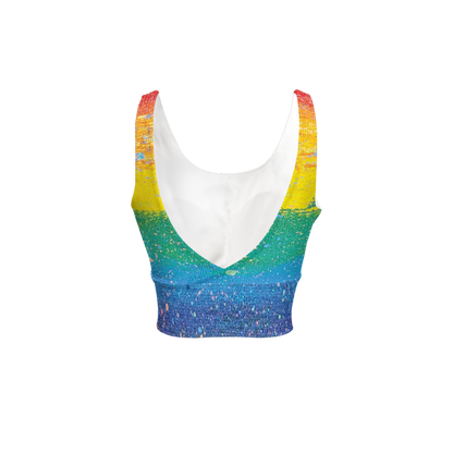 Gavin Scott PRIDE Longline V-Shape-Back Sports Bra-Butter Soft Texture