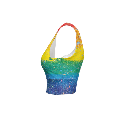 Gavin Scott PRIDE Longline V-Shape-Back Sports Bra-Butter Soft Texture