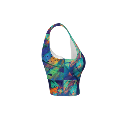 Gavin Scott Longline V-Shape-Back Sports Bra-Butter Soft Texture