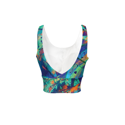 Gavin Scott Longline V-Shape-Back Sports Bra-Butter Soft Texture