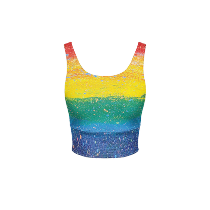 Gavin Scott PRIDE Longline V-Shape-Back Sports Bra-Butter Soft Texture
