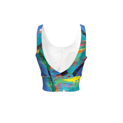 Gavin Scott Longline V-Shape-Back Sports Bra-Butter Soft Texture