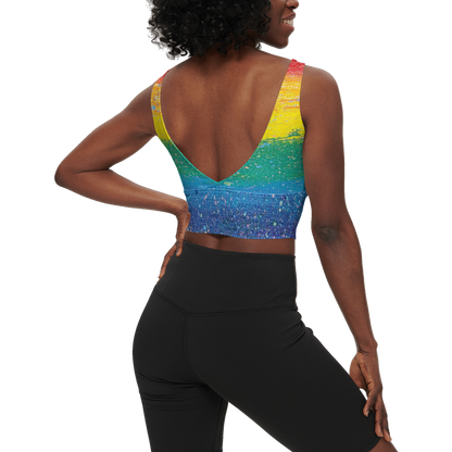 Gavin Scott PRIDE Longline V-Shape-Back Sports Bra-Butter Soft Texture