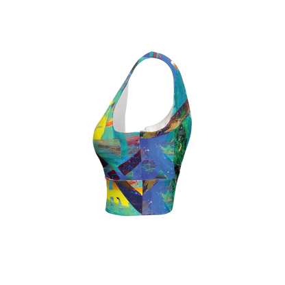 Gavin Scott Longline V-Shape-Back Sports Bra-Butter Soft Texture