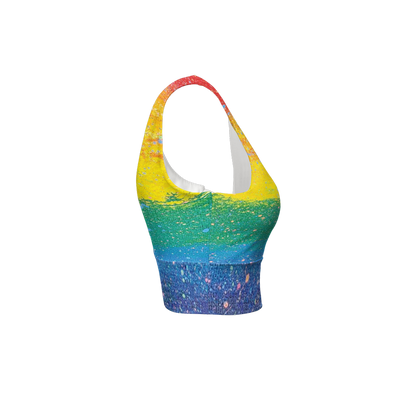 Gavin Scott PRIDE Longline V-Shape-Back Sports Bra-Butter Soft Texture